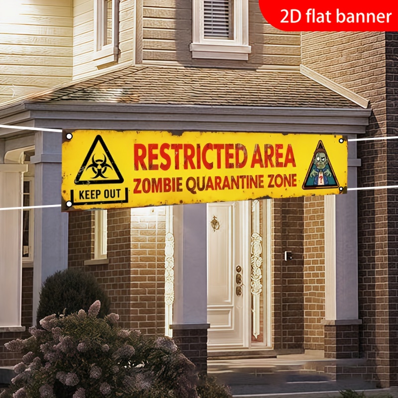 Zombie Party Games - Un banner piatto 2D per decorazioni