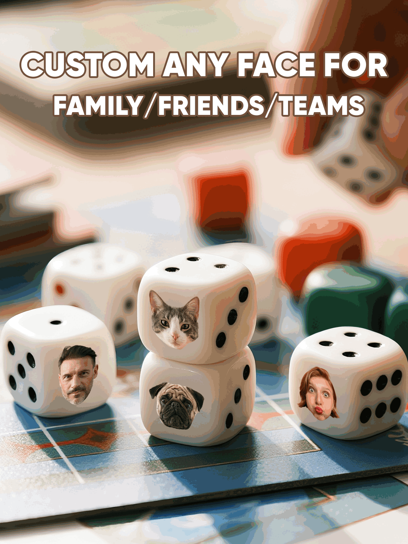 Dadi Personalizzati con Volti, - Party Games Easter For Family recensione e prezzo