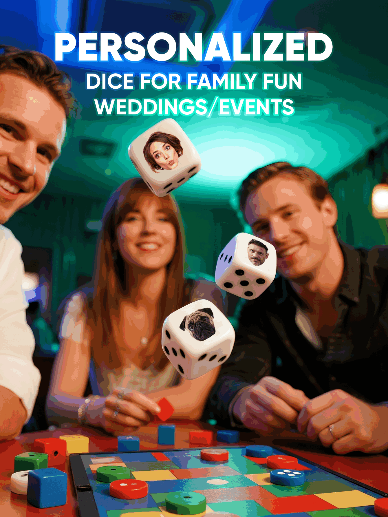 Dadi Personalizzati con Volti, - Party Games Easter For Family recensione e prezzo